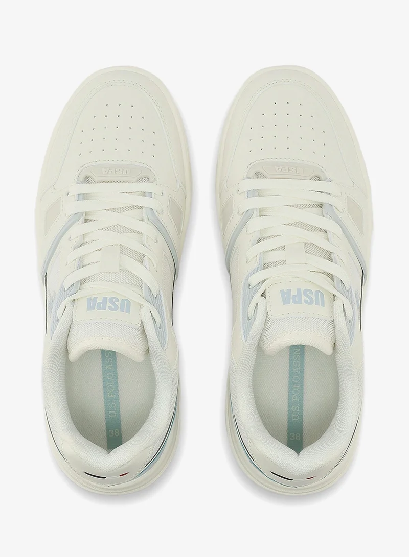 U.S. Polo Assn. beige Women's Casual Sneakers - Beige Fashionable Low-Top Design for Women | Best Price UAE